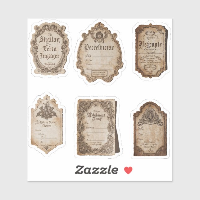 Pegatina Vintage Labels Scrapbook Junk Journal  (Hoja)