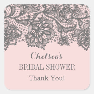 Pegatina Vintage Lace Bridal Shower Favor