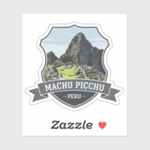 Pegatina Vintage Machu Picchu Perú Travel Souvenir