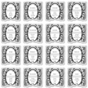 Pegatina Vintage Magickal Herbs Witchcraft Jar Labs