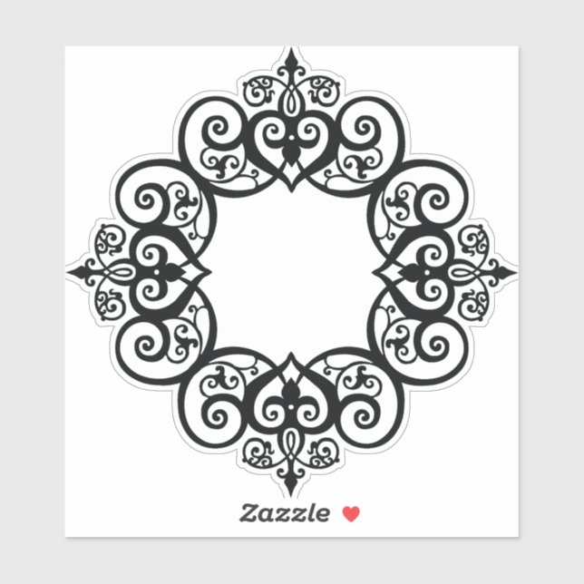 Pegatina Vintage Ornamental Frame (Hoja)