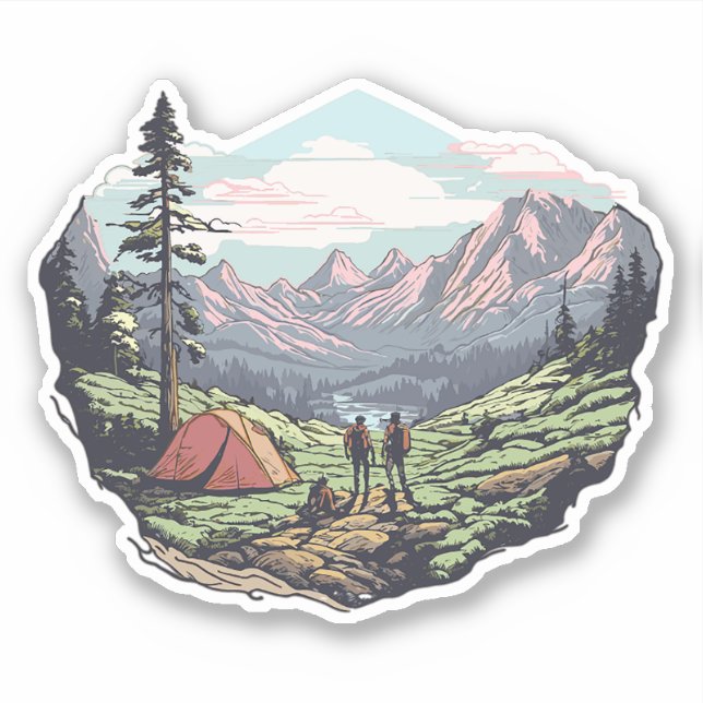 Pegatina Vintage Outdoor (Anverso)