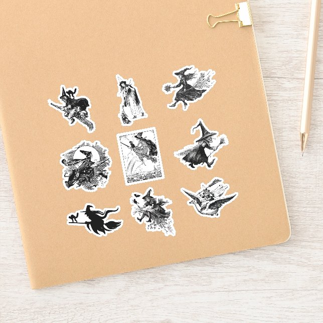 Pegatina Vintage Retro Halloween Witness Scrapbooking Set (Cuaderno)
