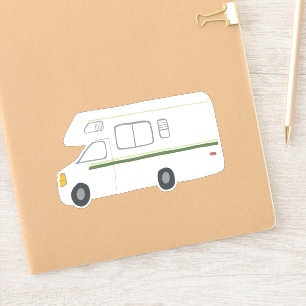 Pegatina Vintage RV Motorhome Camper Cuto Drawing Art