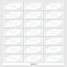 Vintage Sage Green Floral Line Art Guest