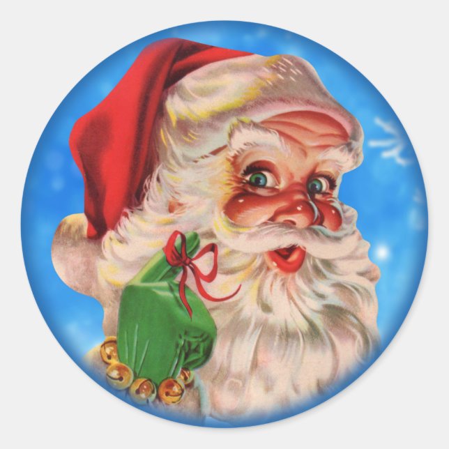 Pegatina Vintage Santa Claus (Anverso)