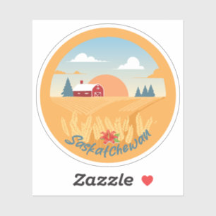 Pegatina Vintage Saskatchewan