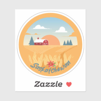 Pegatina Vintage Saskatchewan