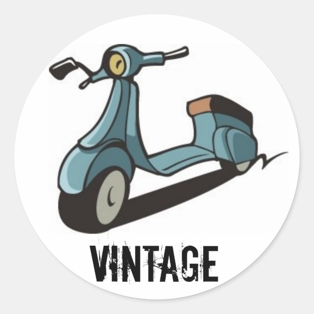 Pegatina VINTAGE SCOOTER (Anverso)