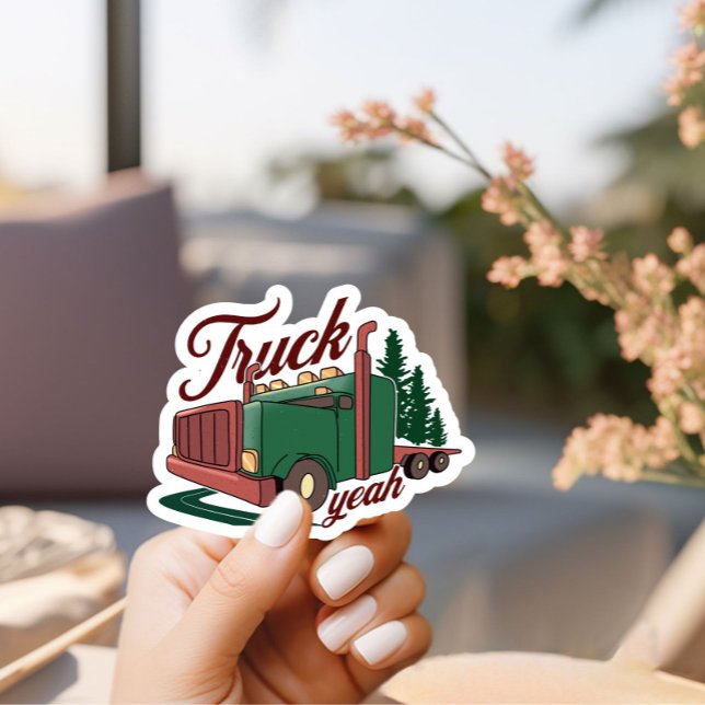 Pegatina Vintage Semi-Truck Funny (Subido por el creador)