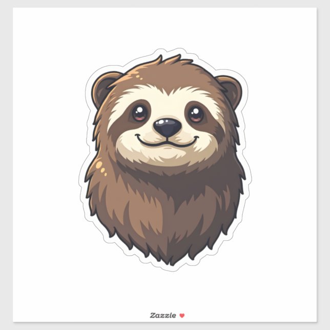 Pegatina Vintage Sloth Face Retro Wildlife Graphic 2 (Hoja)