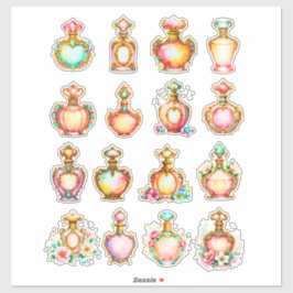 Pegatina Vintage Style Perfume Bottles Sheet of Stickers