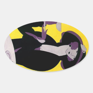 Pegatina Vintage Tea Art Deco Sharp Lady