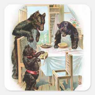 Pegatina Vintage Three Bears