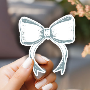 Pegatina Vintage Timeless Floral Blue Baby Shower