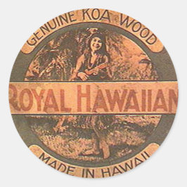 Pegatina Vintage Ukulele Lablel