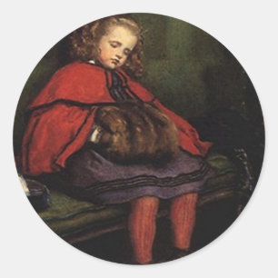 Pegatina Vintage Victoriano Chica GR8 Mano Muff Ca