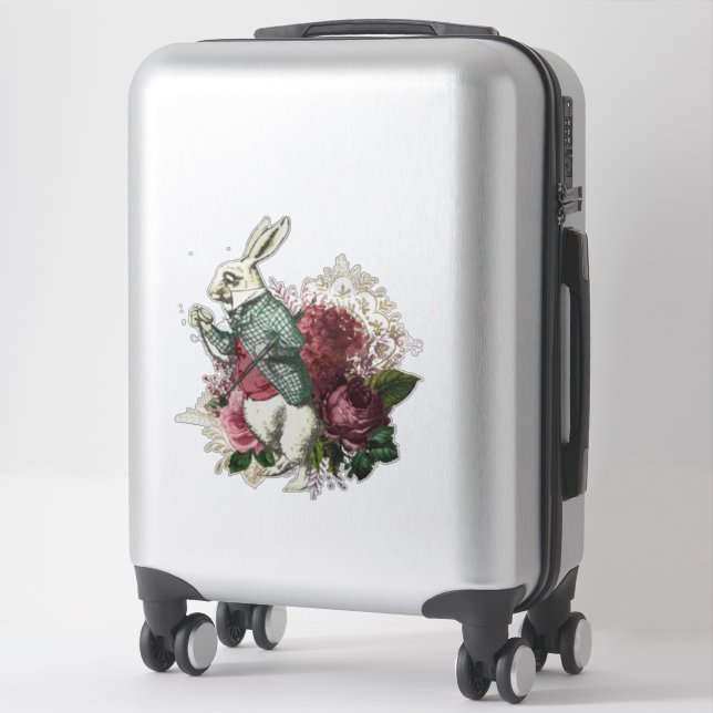 Pegatina Vintage Wonderland Rabbit Collage Vinyl (Maleta)