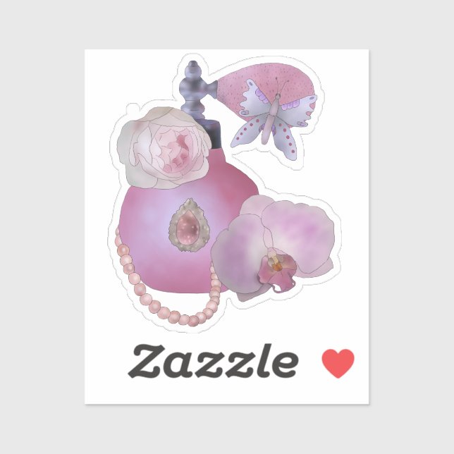 Pegatina Vintager Parfüm  (Hoja)