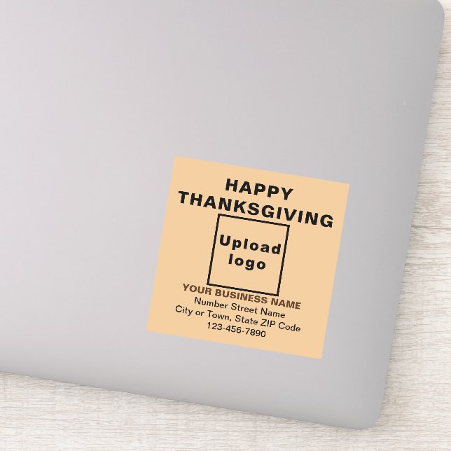 Pegatina Vinyl cuadrado de la luz marrón del Día de Acción  (Detalle)