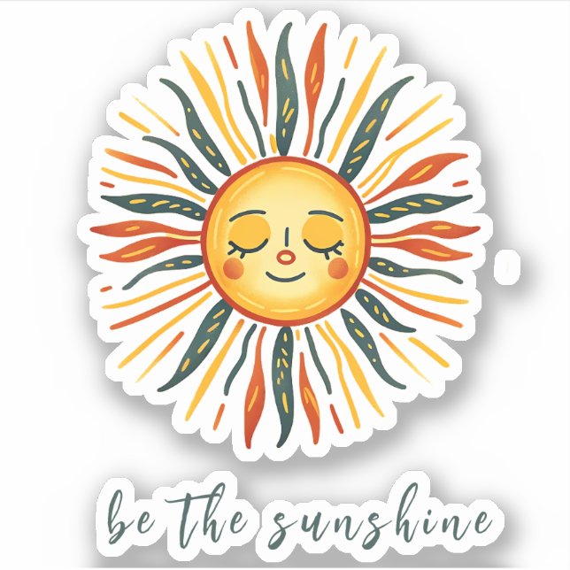 Pegatina Vinyl Cute "Be the Sunshine" (Anverso)