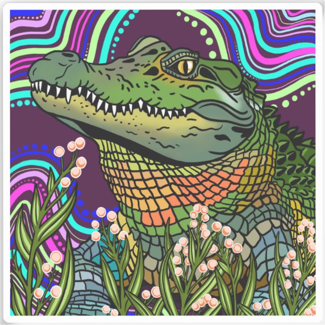 Pegatina Vinyl de Alligator (Anverso)