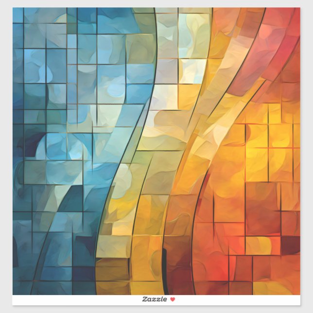 Pegatina Vinyl de Arte Mosaico (Hoja)