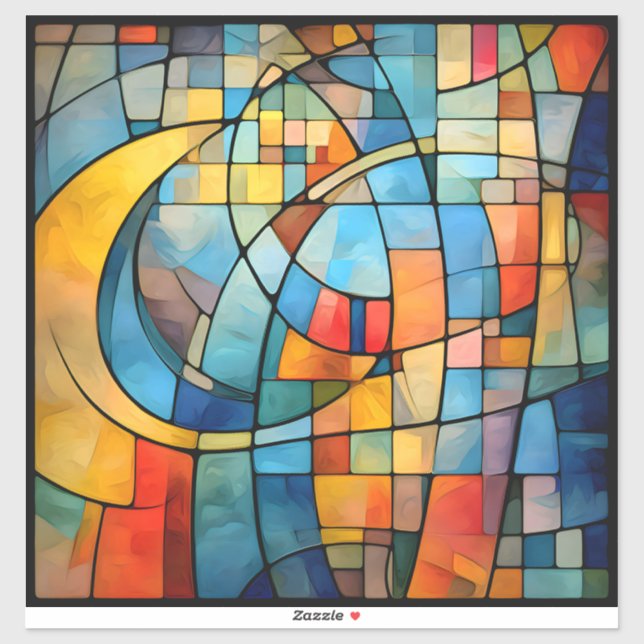 Pegatina Vinyl de Arte Mosaico (Hoja)