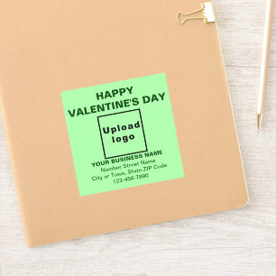 Pegatina Vinyl de Business Valentine Light Green Square