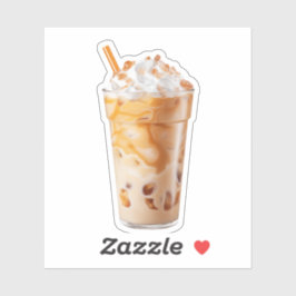 Pegatina Vinyl de Ilustracion de "café helado"