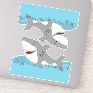 Pegatina Vinyl de la calle Cute Shark