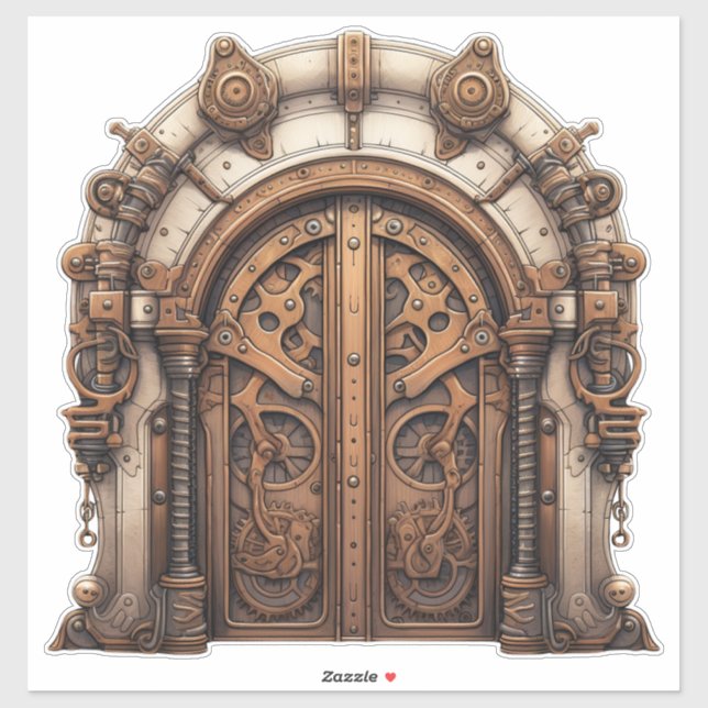 Pegatina Vinyl de la puerta Steampunk (Hoja)