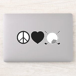Pegatina Vinyl de Peace Love Golf