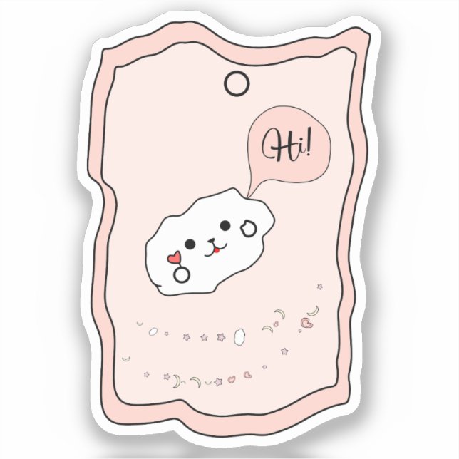 Pegatina Vinyl de teléfono móvil de Kawaii (Anverso)