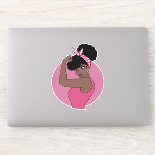 Pegatina Vinyl de una mujer negra fuerte