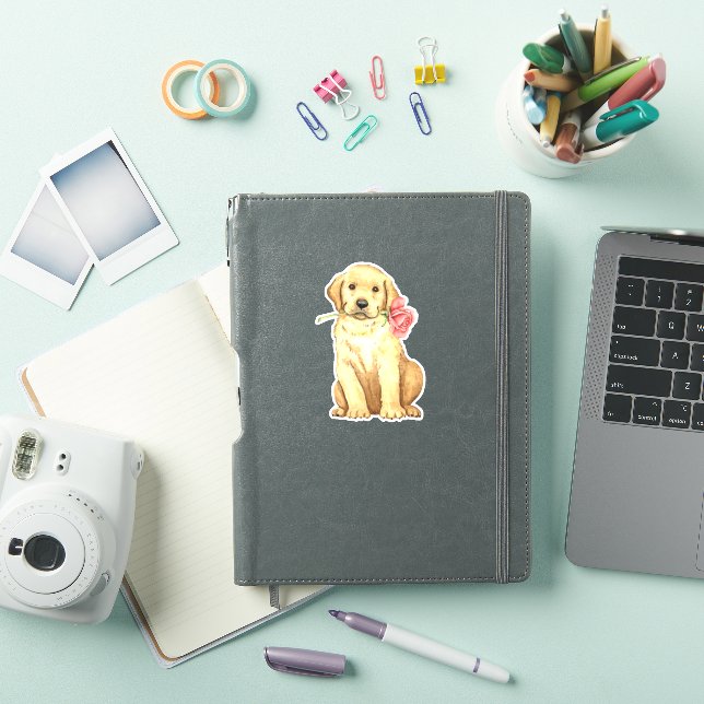 Pegatina Vinyl de Valentine Yellow Lab (Funda para iPad)