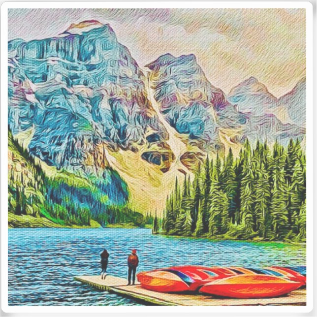 Pegatina Vinyl del Parque Nacional Banff (Anverso)