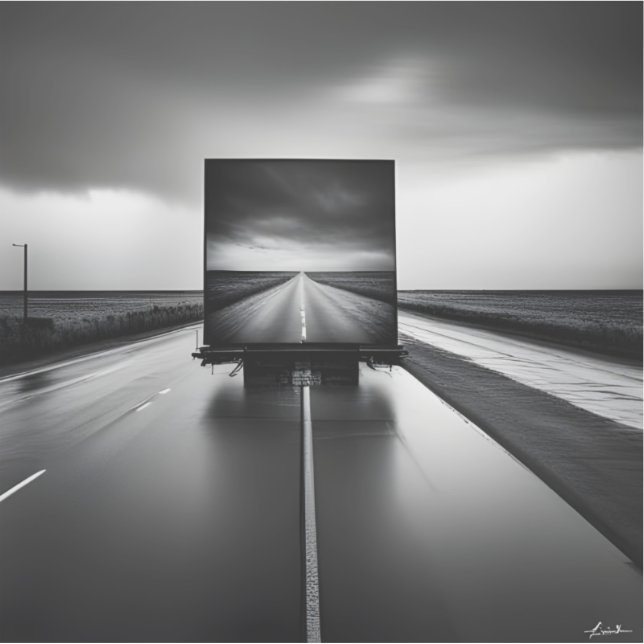 Pegatina Vinyl extraíble de largo camino a casa (Anverso)