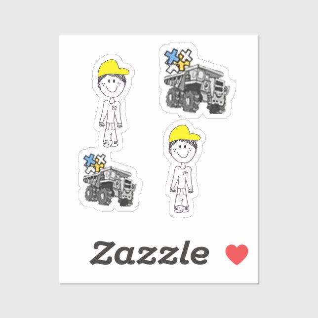 Pegatina VINYL - HIJO+CAMIÓN (Hoja)