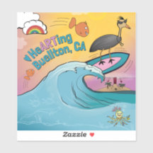 Pegatina Vinyl - Ola de surf - Buellton.Art