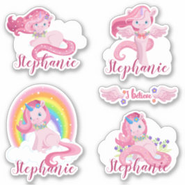 Pegatina Vinyl Personalizado unicornio mágico personalizado