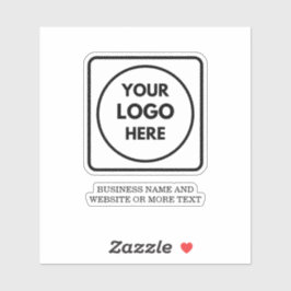 Pegatina Vinyl Rectangle Logo Text Business QR label