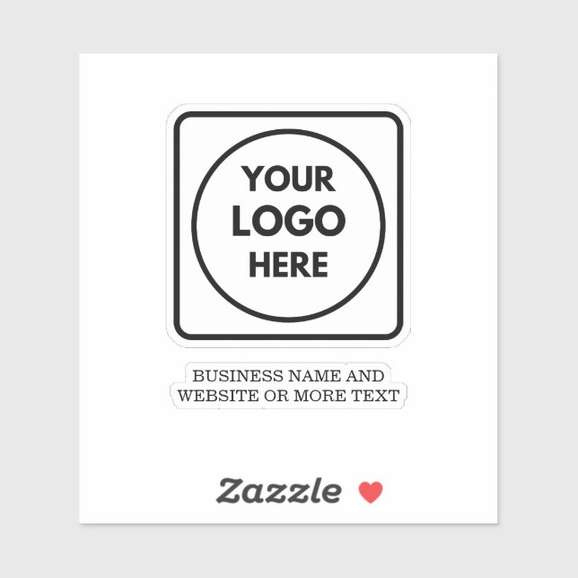 Pegatina Vinyl Rectangle Logo Text Business QR label (Hoja)