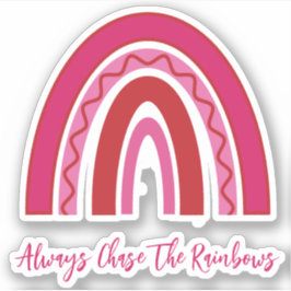 Pegatina Vinyl Rosa bonito "Perseguir Siempre A Las Arcoiri