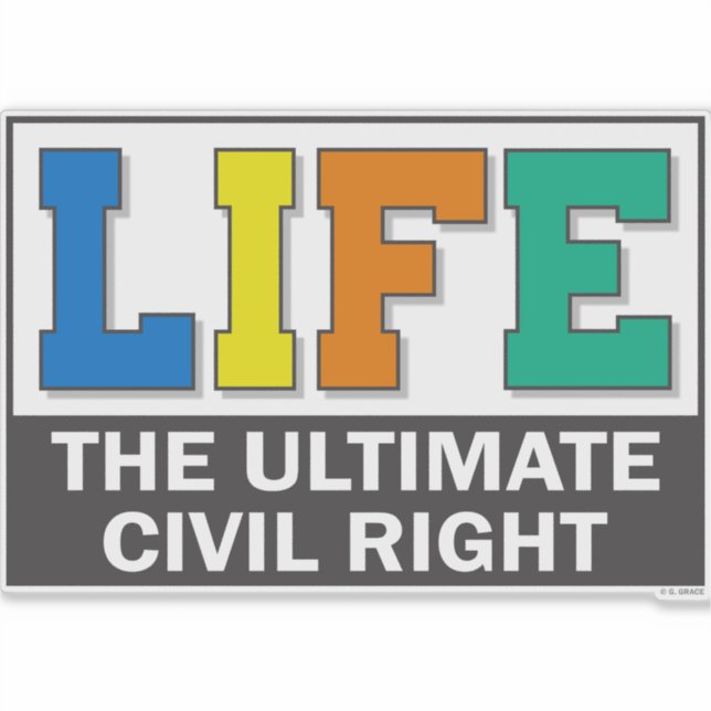 Pegatina Vinyl sticker with a bold design. (Anverso)