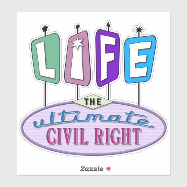 Pegatina Vinyl sticker with a retro design. (Hoja)