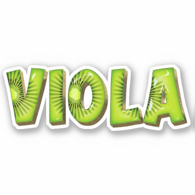 Pegatina Viola Name Kiwi Design Aufkleber Sticker (Anverso)