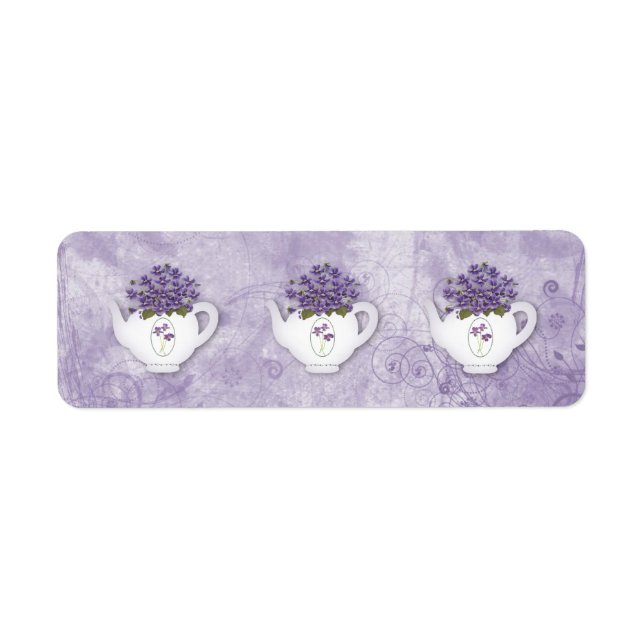 Pegatina Violet Teapots (Frente)
