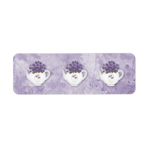 Pegatina violeta de las teteras