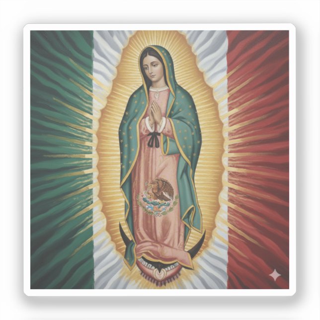 Pegatina Virgen de Guadalupe - México (Anverso)
